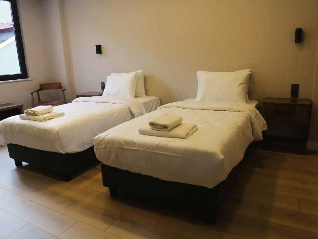 Twin Room: two separate beds and a chair
